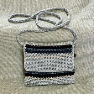 The Sak Shades of Blue Crochet Crossbody Purse